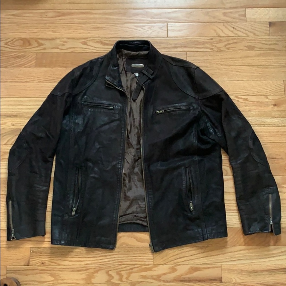 Daria Made in Italy Men’s Brown Leather Jacket